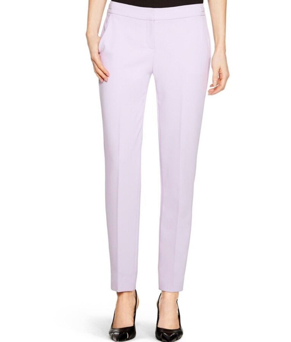 WHBM, Quiet Luxury,Soft Girl,Taper Ankle Trouser Pants Lavender Lilac Size 12R
